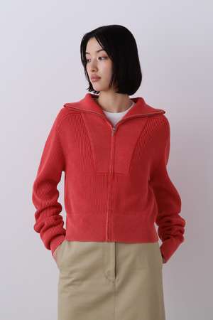 イレーヴ/YLEVEのYLEVE / FADED STONEWASH KNIT ZIP PULLOVER(110300/110301)