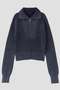 YLEVE / FADED STONEWASH KNIT ZIP PULLOVER イレーヴ/YLEVE ネイビー
