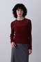 YLEVE / SHEER RIB KNIT LONG SLEEVE PULLOVER イレーヴ/YLEVE レッド