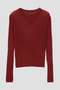 YLEVE / SHEER RIB KNIT LONG SLEEVE PULLOVER イレーヴ/YLEVE