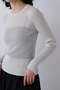 YLEVE / SHEER RIB KNIT LONG SLEEVE PULLOVER イレーヴ/YLEVE