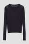 YLEVE / SHEER RIB KNIT LONG SLEEVE PULLOVER イレーヴ/YLEVE