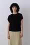 YLEVE / COTTON LINEN KNIT ASYMMETRY PULLOVER イレーヴ/YLEVE ブラック
