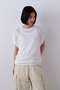 YLEVE / COTTON LINEN KNIT ASYMMETRY PULLOVER イレーヴ/YLEVE ホワイト