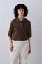 YLEVE / COTTON LINEN KNIT POLO イレーヴ/YLEVE カーキ