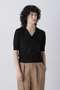 YLEVE / SILK LINEN NEP POLO イレーヴ/YLEVE ブラック