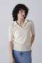 YLEVE / SILK LINEN NEP POLO イレーヴ/YLEVE ホワイト