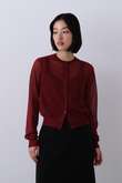 YLEVE / SHEER RIB KNIT CARDIGAN