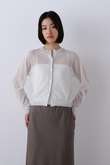 YLEVE / SHEER RIB KNIT CARDIGAN