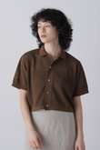 YLEVE / ICE COTTON OPEN COLLAR KNIT