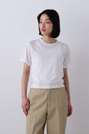 イレーヴ/YLEVEのYLEVE / TETRON COTTON SLUB YARN JERSEY T-SHIRT(110100/110102)