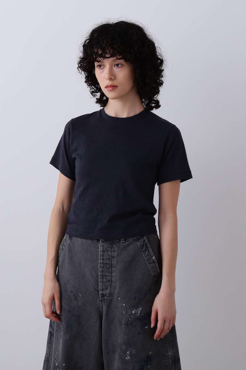 イレーヴ/YLEVEのYLEVE / TETRON COTTON SLUB YARN JERSEY T-SHIRT(ブルー/1686166070)