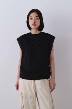 イレーヴ/YLEVEのYLEVE / COTTON SHEER JERSEY SLEEVELESS(110100/110102)
