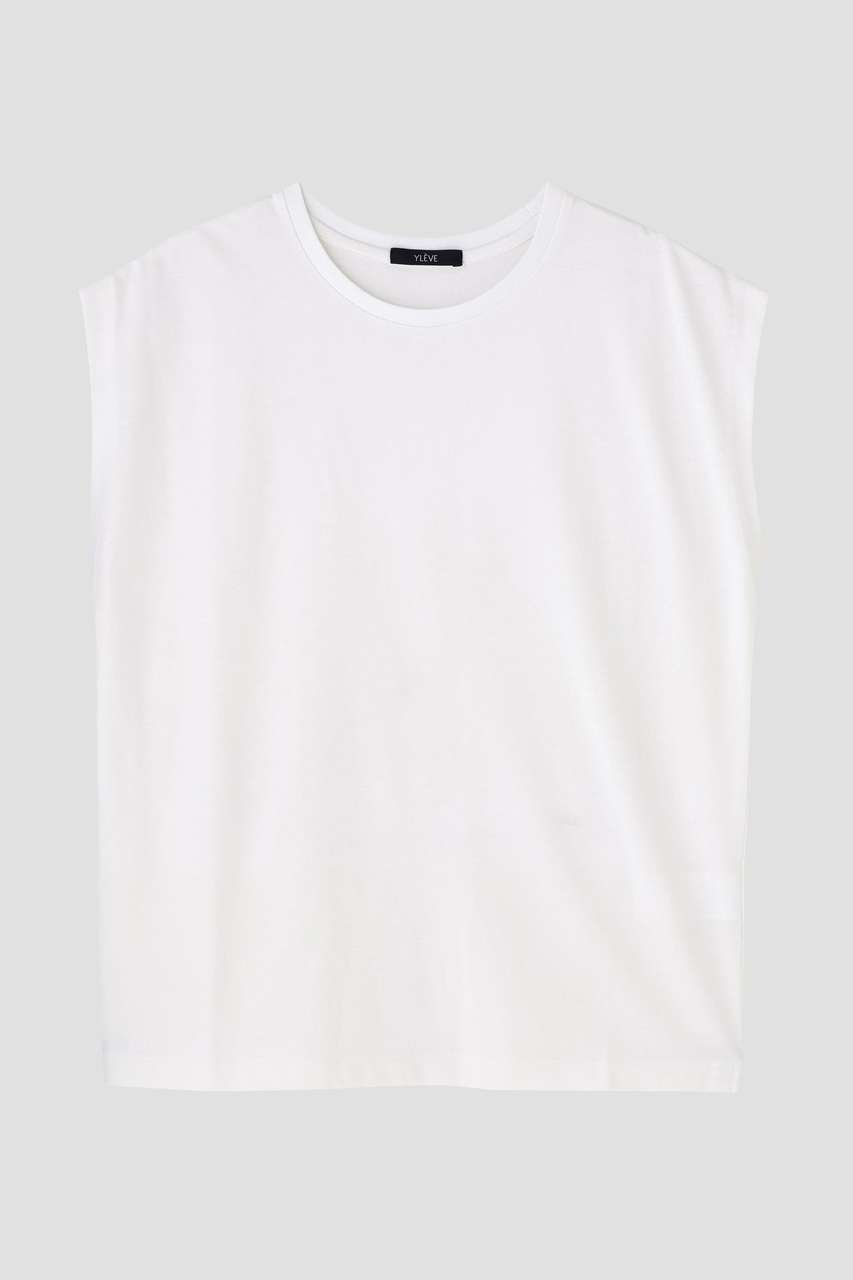 イレーヴ/YLEVEのYLEVE / ORGANIC COTTON BIO SLEEVELESS T-SHIRT(ホワイト/1686166587)