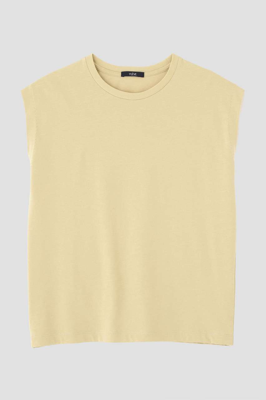 イレーヴ/YLEVEのYLEVE / ORGANIC COTTON BIO SLEEVELESS T-SHIRT(イエロー/1686166587)