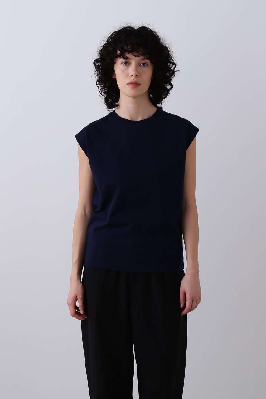 イレーヴ/YLEVEのYLEVE / ORGANIC COTTON BIO SLEEVELESS T-SHIRT(ネイビー/1686166587)