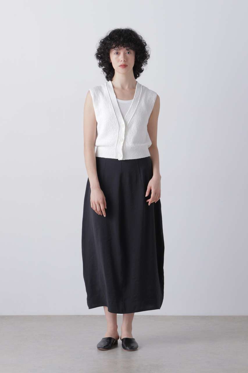 イレーヴ/YLEVEのYLEVE / RAYON-POLYESTER BROAD SKIRT(ブラック/1686230005)