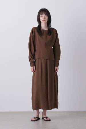 イレーヴ/YLEVEのYLEVE / RAYON-POLYESTER BROAD SKIRT(110700/110703)