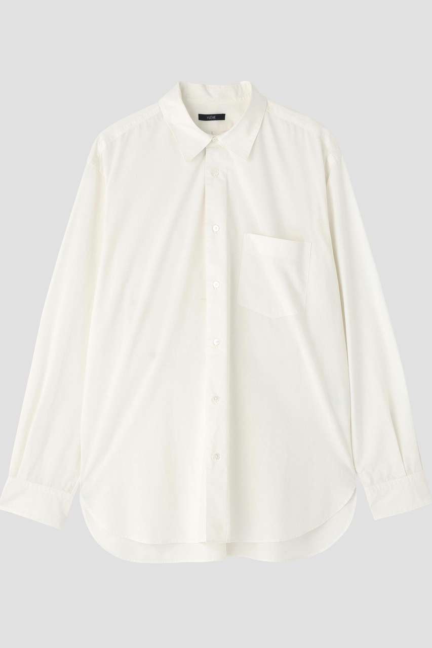 イレーヴ/YLEVEのYLEVE / COTTON SILK TYPEWRITER SHIRT(ホワイト/1706150017)