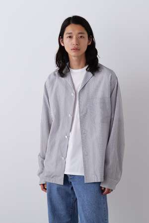イレーヴ/YLEVEのYLEVE / ACETATE CUPRA STRIPE PAJAMA SHIRT(110400/110403)
