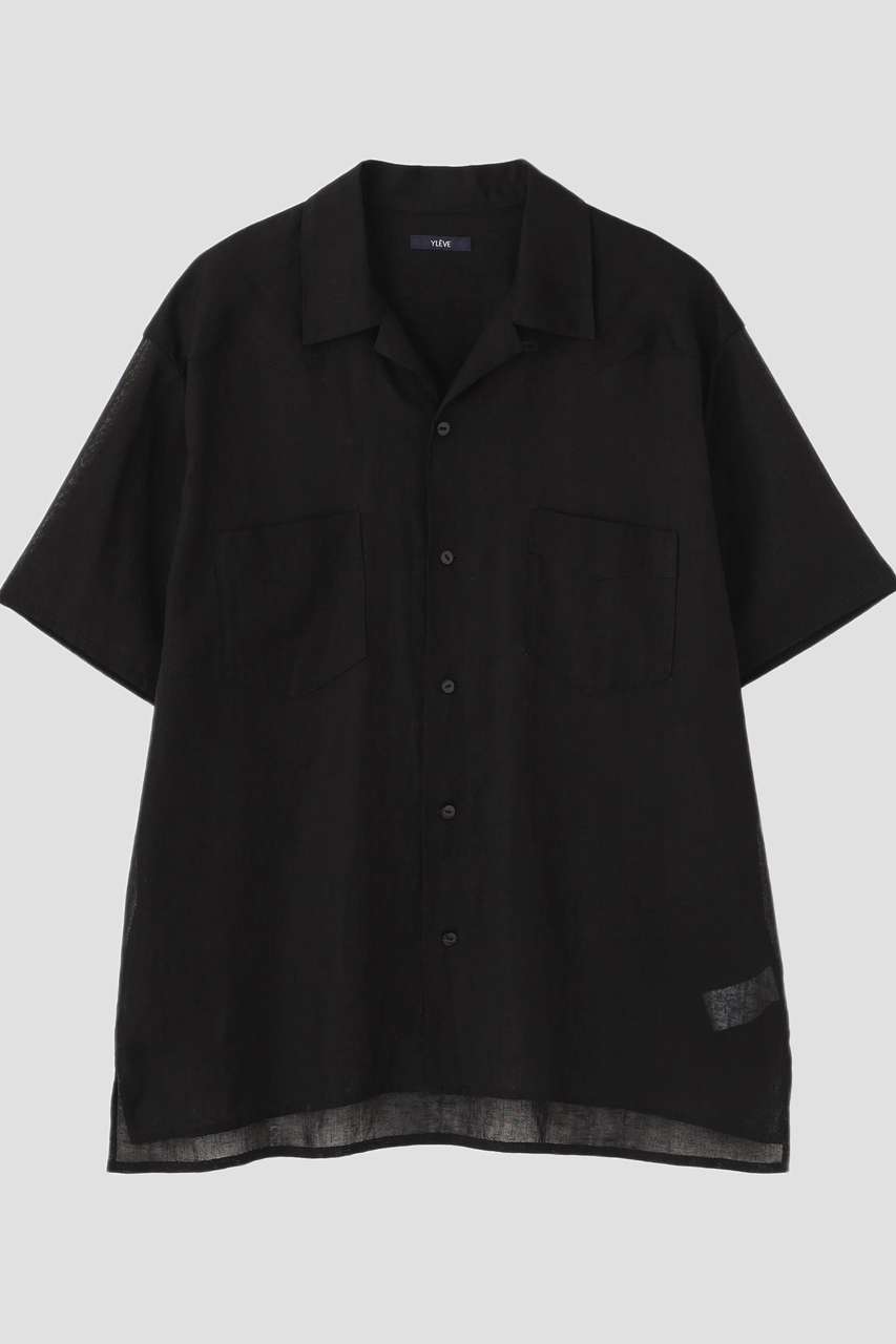 イレーヴ/YLEVEのYLEVE / COTTON RAMIE VOILE HAND STITCH SHIRT(ブラック/1706150066)
