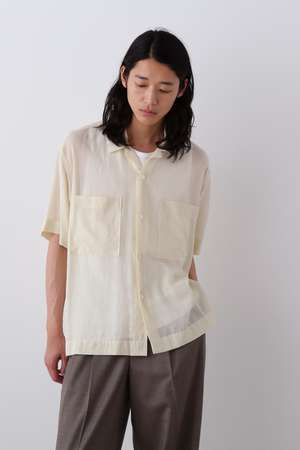 イレーヴ/YLEVEのYLEVE / COTTON VOILE LAWN OPEN COLLAR SHIRT(110400/110402)