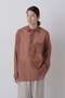 YLEVE / COTTON SILK CHECK PULLOVER SHIRT イレーヴ/YLEVE ブラウン