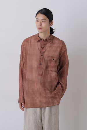 イレーヴ/YLEVEのYLEVE / COTTON SILK CHECK PULLOVER SHIRT(110400/110403)