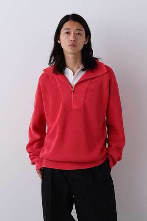 イレーヴ/YLEVEのYLEVE / FADED STONEWASH KNIT ZIP PULLOVER(110300/110301)