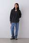 YLEVE / FADED STONEWASH KNIT ZIP PULLOVER イレーヴ/YLEVE