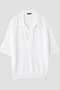 YLEVE / COTTON LINEN KNIT SKIPPER POLO イレーヴ/YLEVE ホワイト