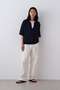 YLEVE / COTTON LINEN KNIT SKIPPER POLO イレーヴ/YLEVE