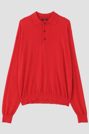 イレーヴ/YLEVEのYLEVE / WOOL SILK CASHMERE KNIT POLO(110300/110301)