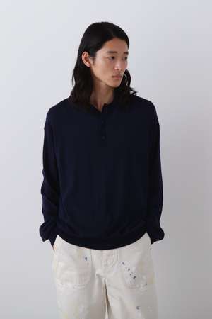 イレーヴ/YLEVEのYLEVE / WOOL SILK CASHMERE KNIT POLO(110300/110301)
