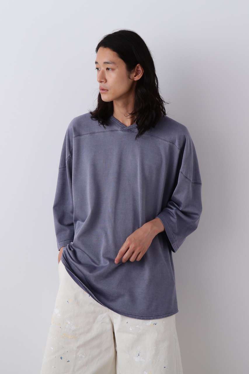 イレーヴ/YLEVEのYLEVE / COTTON RAYON PIGMENT DYE HOCKEY PULLOVER(ネイビー/1706166041)
