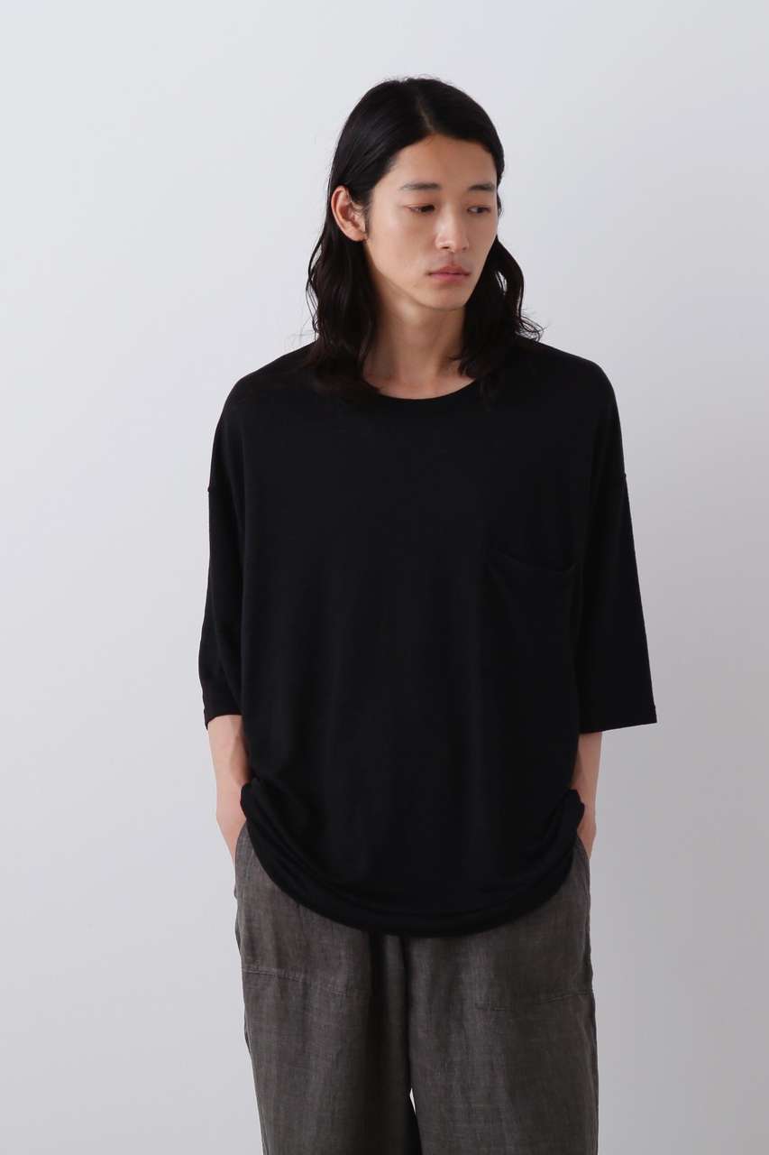 イレーヴ/YLEVEのYLEVE / LINEN POCKET T-SHIRT(ブラック/1706166044)