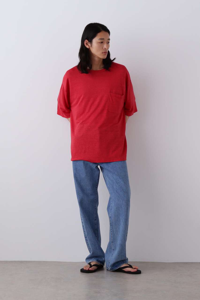 YLEVE(イレーヴ)｜YLEVE / LINEN POCKET T-SHIRT/レッド の通販