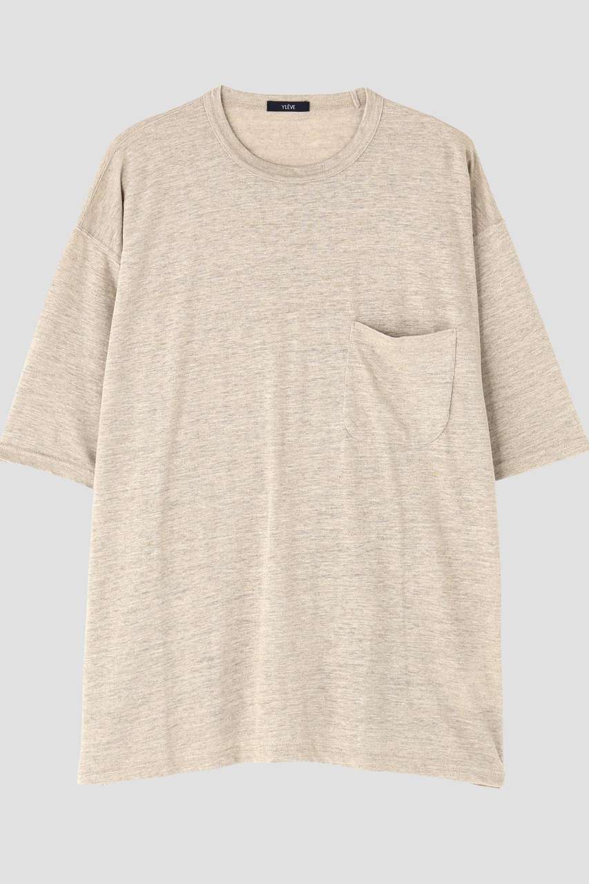 YLEVE YLEVE / LINEN POCKET T-SHIRT (ホワイト, 5) イレーヴ ELLE SHOP