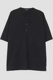 YLEVE / COTTON HIGH-TWISTED JERSEY HENRY NECK T-SHIRT