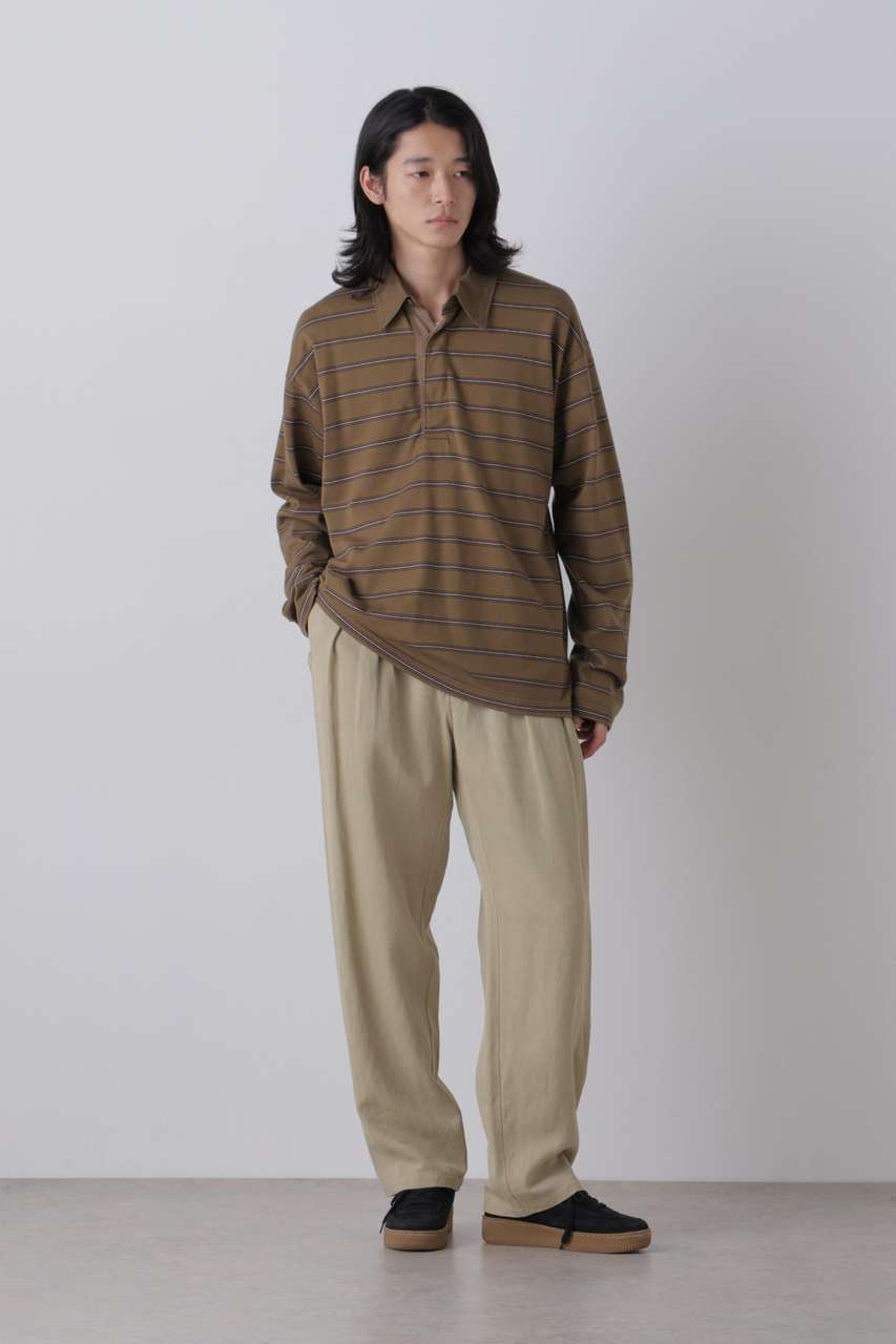 イレーヴ/YLEVEの【予約販売】YLEVE / WASHI PAPER TWILL TROUSERS(ベージュ/1706240011)