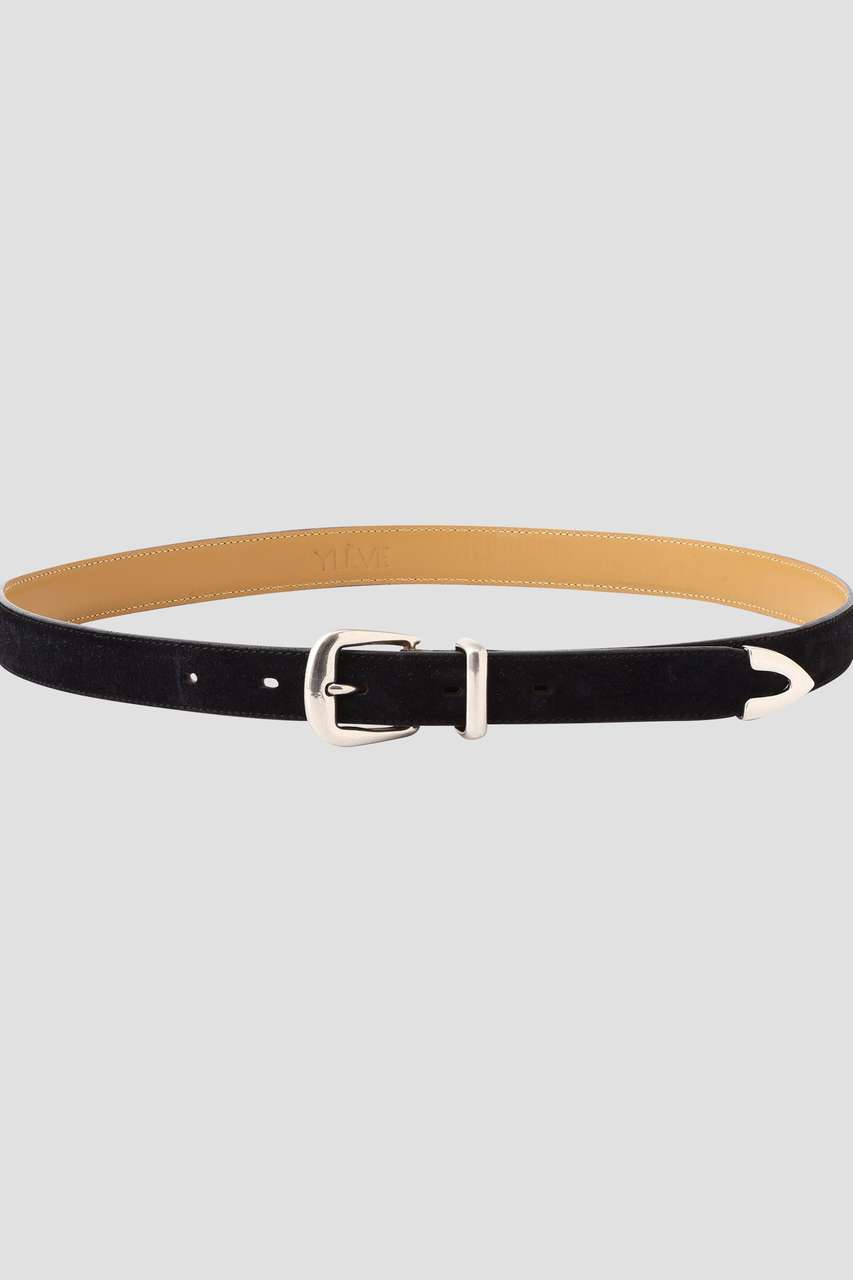 イレーヴ/YLEVEのYLEVE / SUEDE WESTERN BELT(ブラック/1706277014)