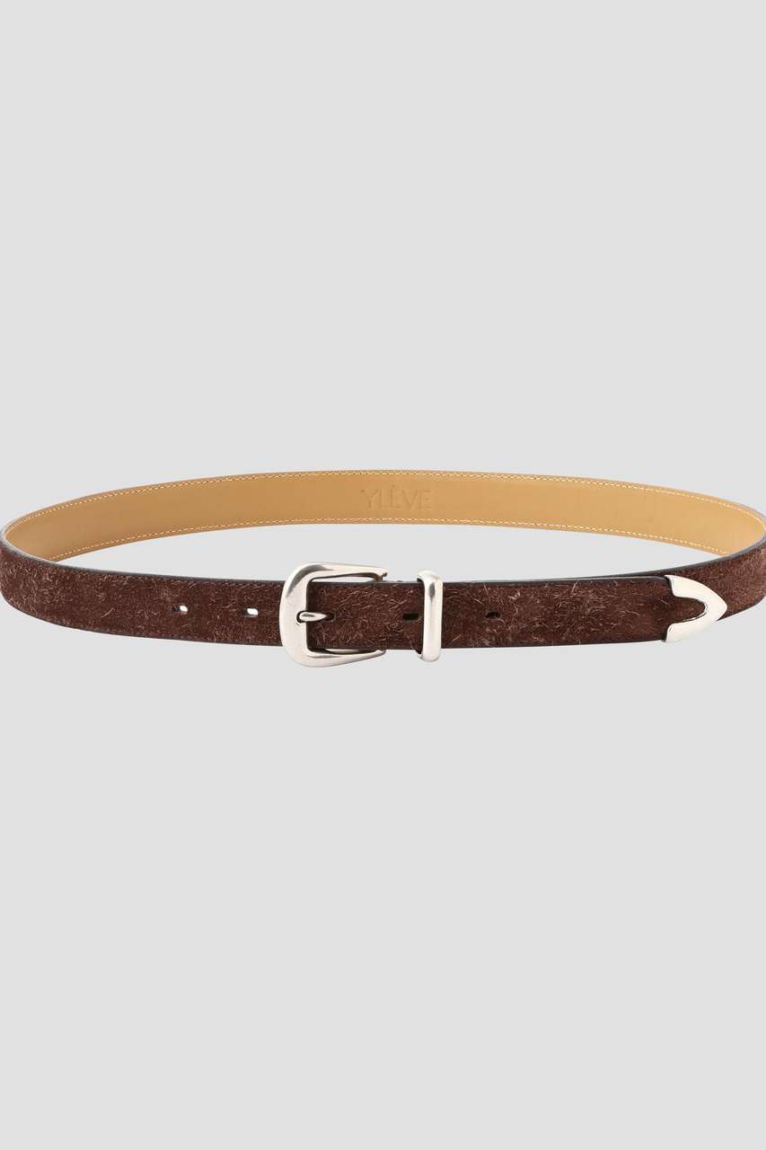 イレーヴ/YLEVEのYLEVE / SUEDE WESTERN BELT(ブラウン/1706277014)