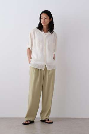 イレーヴ/YLEVEのYLEVE / 100/2 GV TWILL DOUBLE WEAVE EASY PANTS(110600/110601)