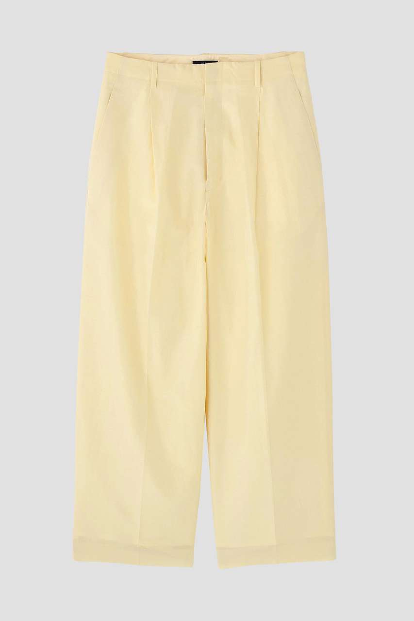 イレーヴ/YLEVEのYLEVE / SILK COTTON CLOTH BIO SUEDE TROUSERS(ホワイト/1685140202)