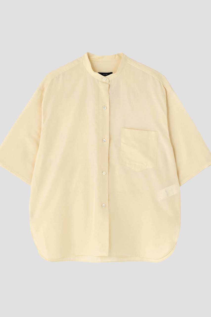 イレーヴ/YLEVEのYLEVE / SILK COTTON CLOTH BIO SUEDE SHIRT(ホワイト/1685150201)