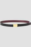 YLEVE / LEATHER BUCKLED BELT
