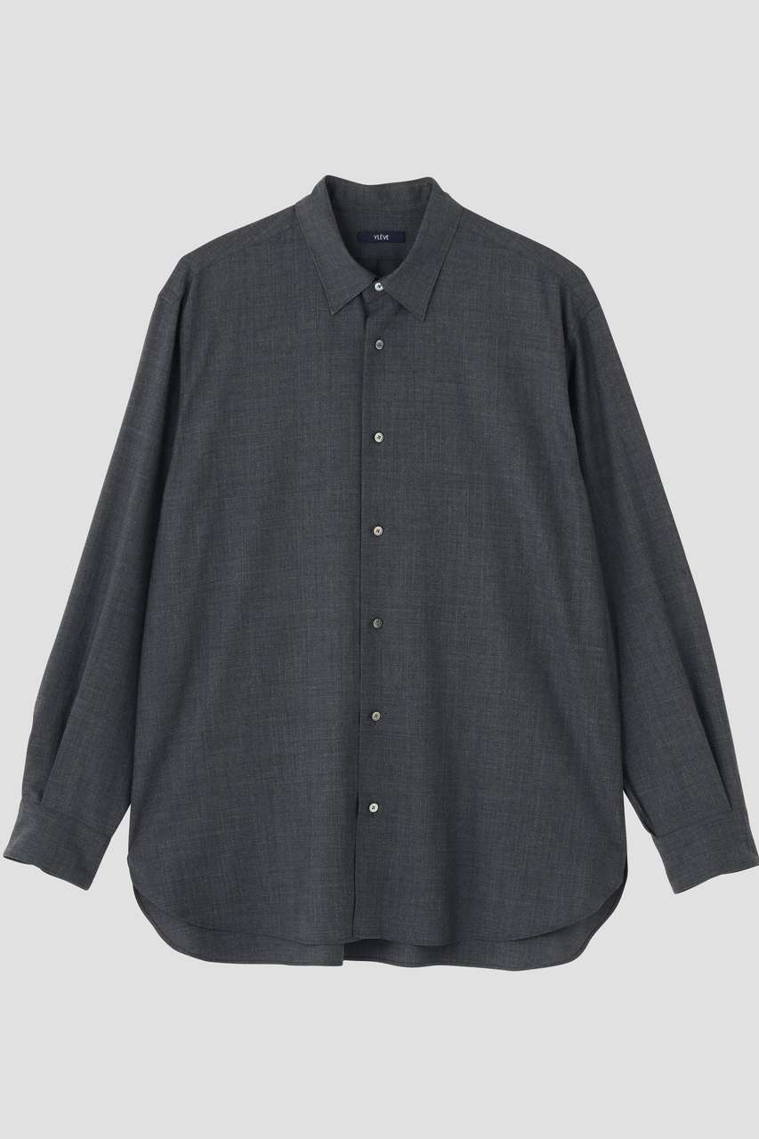 イレーヴ/YLEVEのYLEVE / SUPER140s WOOL TROPICAL SHIRT(グレー/1706250021)