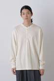 YLEVE / PIGMENT DYED COTTON HENRY NECK LONG-SLEEVE T