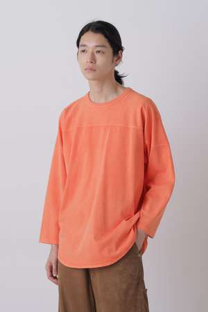 イレーヴ/YLEVEのYLEVE / PIGMENT DYED COTTON FOOTBALL T(110100/110103)