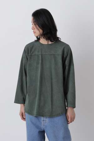 イレーヴ/YLEVEのYLEVE / PIGMENT DYED COTTON FOOTBALL T(110100/110103)